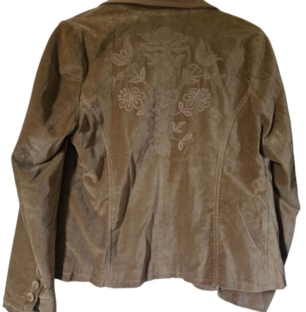 Vintage Y2K Cambridge Velvet Tan/Camel Velvet Womens Blazer Sz L